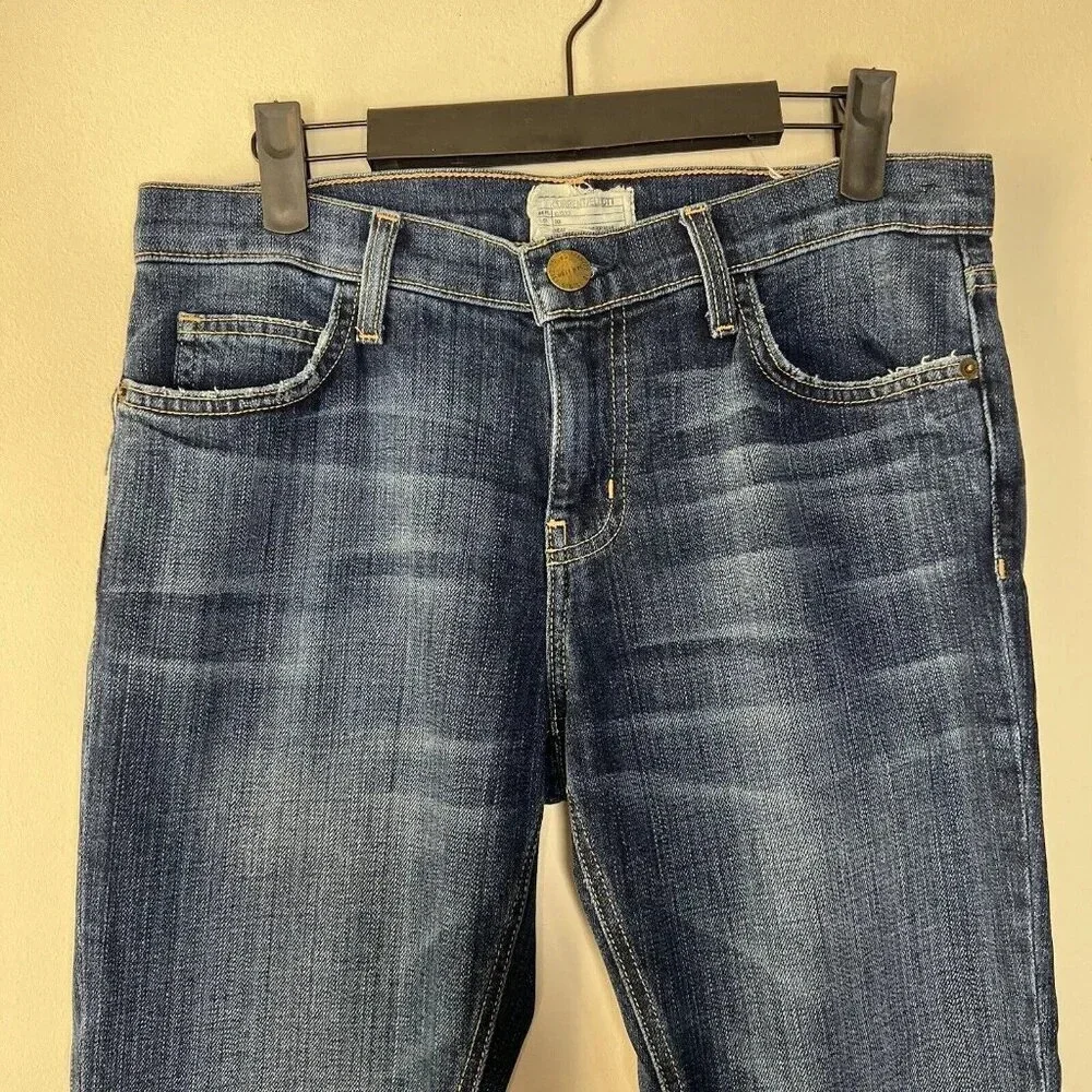 Current Elliot The Cropped Straight Leg Women’s Sz 26 Medium Dark Wash Relaxed